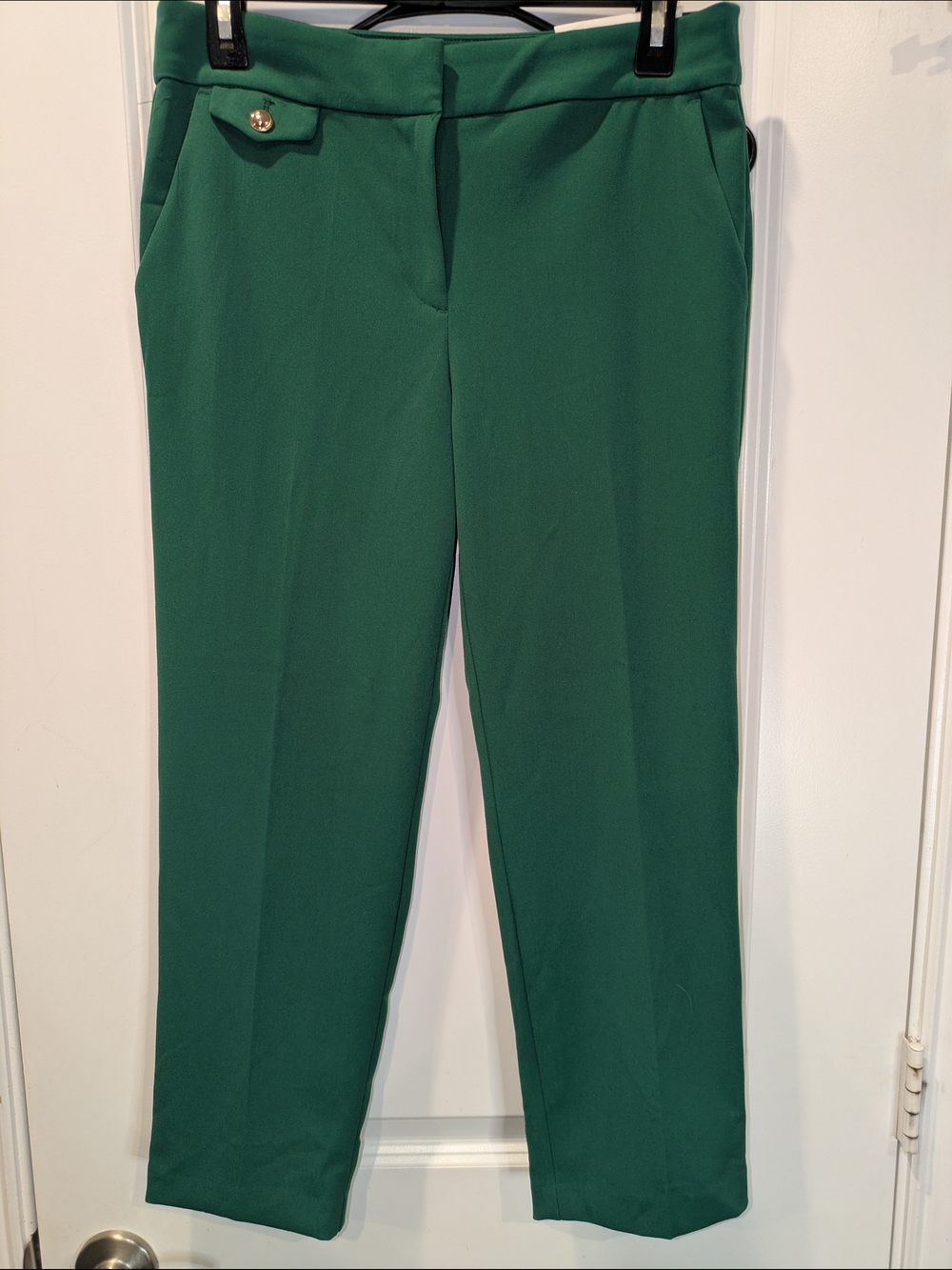LOFT Riviera Slim Pants 4 Petite Green NWT Work Office Ankle